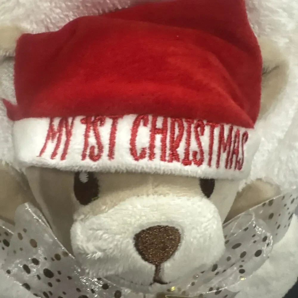Chickpea Happy Holidays 2 Pc Blanket & My 1st Christmas Bear Gift Set NWT